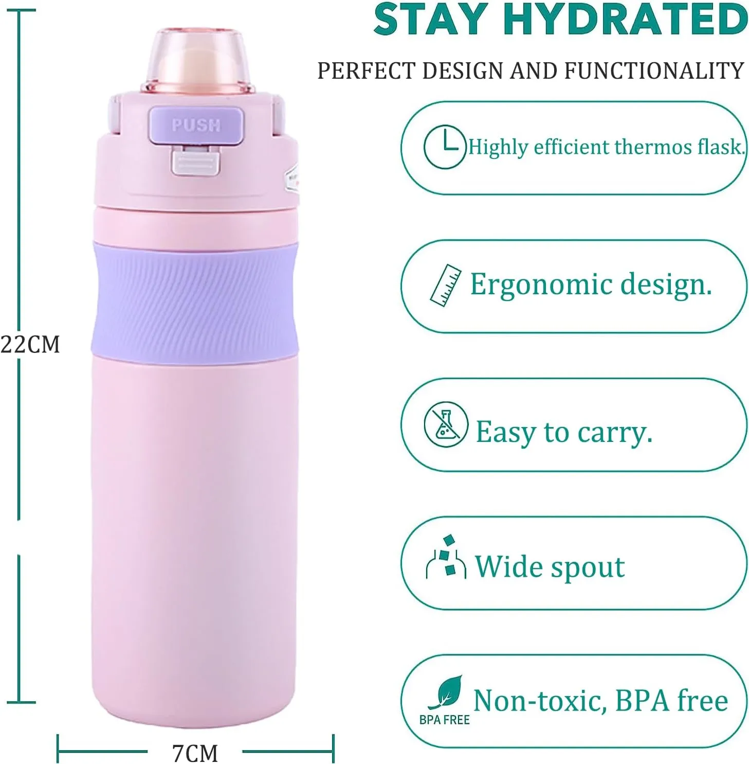 304 stainless steel Bottle 600 ml