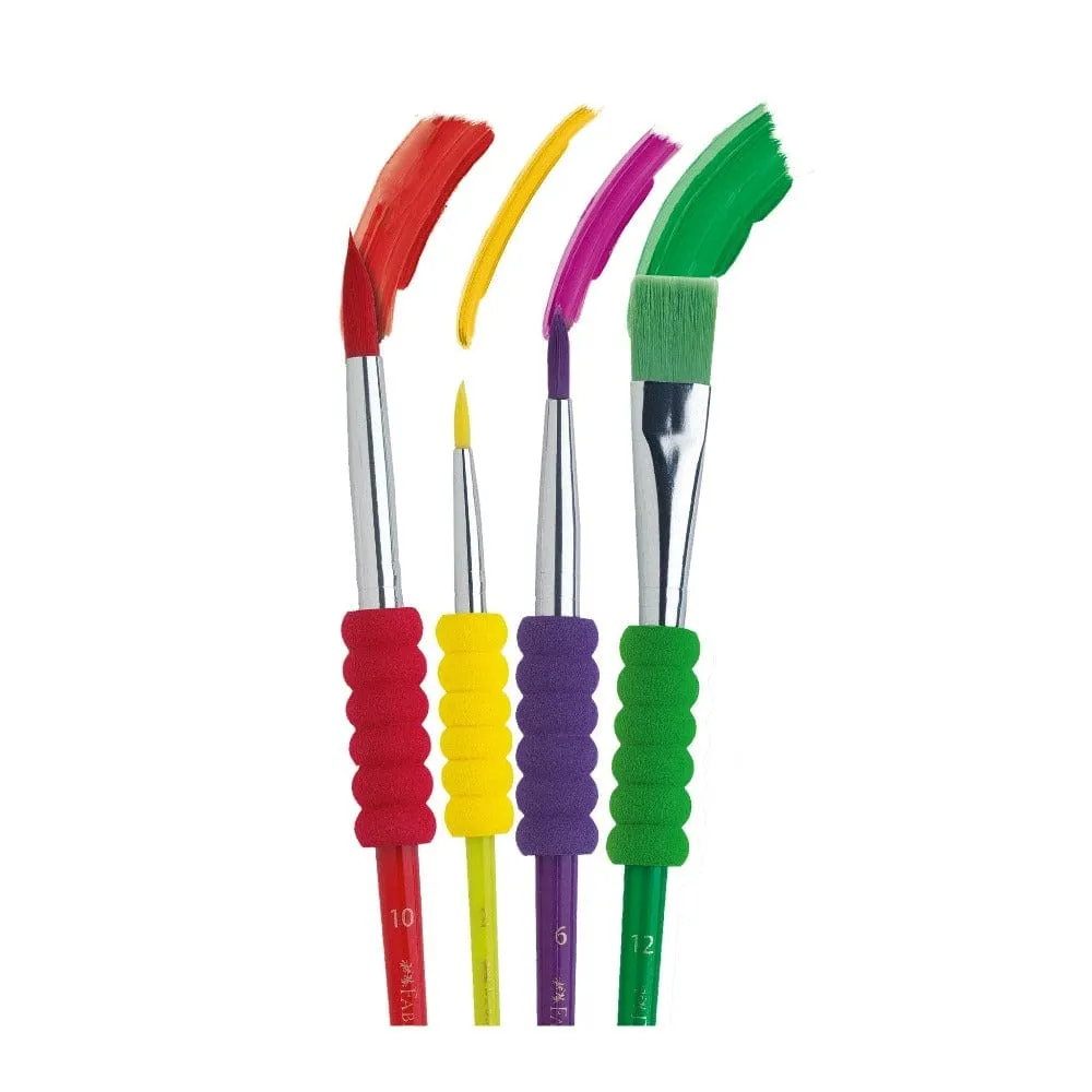 4 Pack Soft Grip Brushes