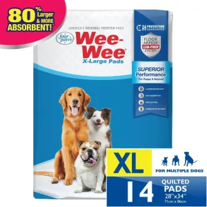 4Paws Wee-Wee Superior Performance X-Large Dog Pee Pads 14Ct