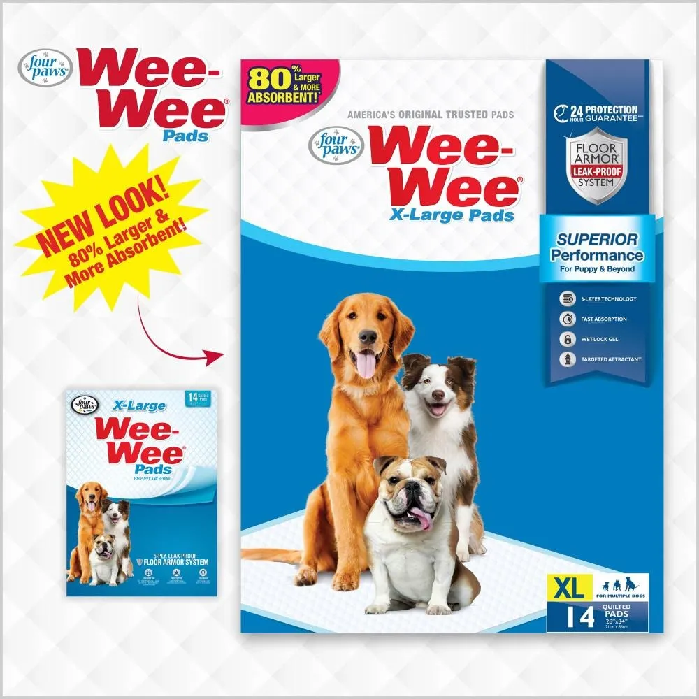 4Paws Wee-Wee Superior Performance X-Large Dog Pee Pads 14Ct