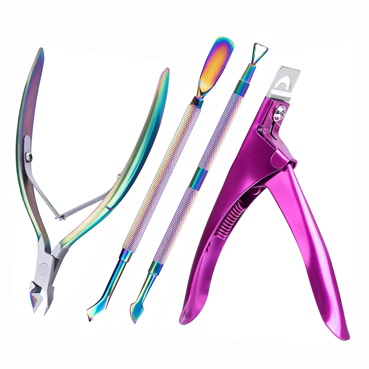 Acrylic Nail Clippers 4 in 1 Kit-Rainbow