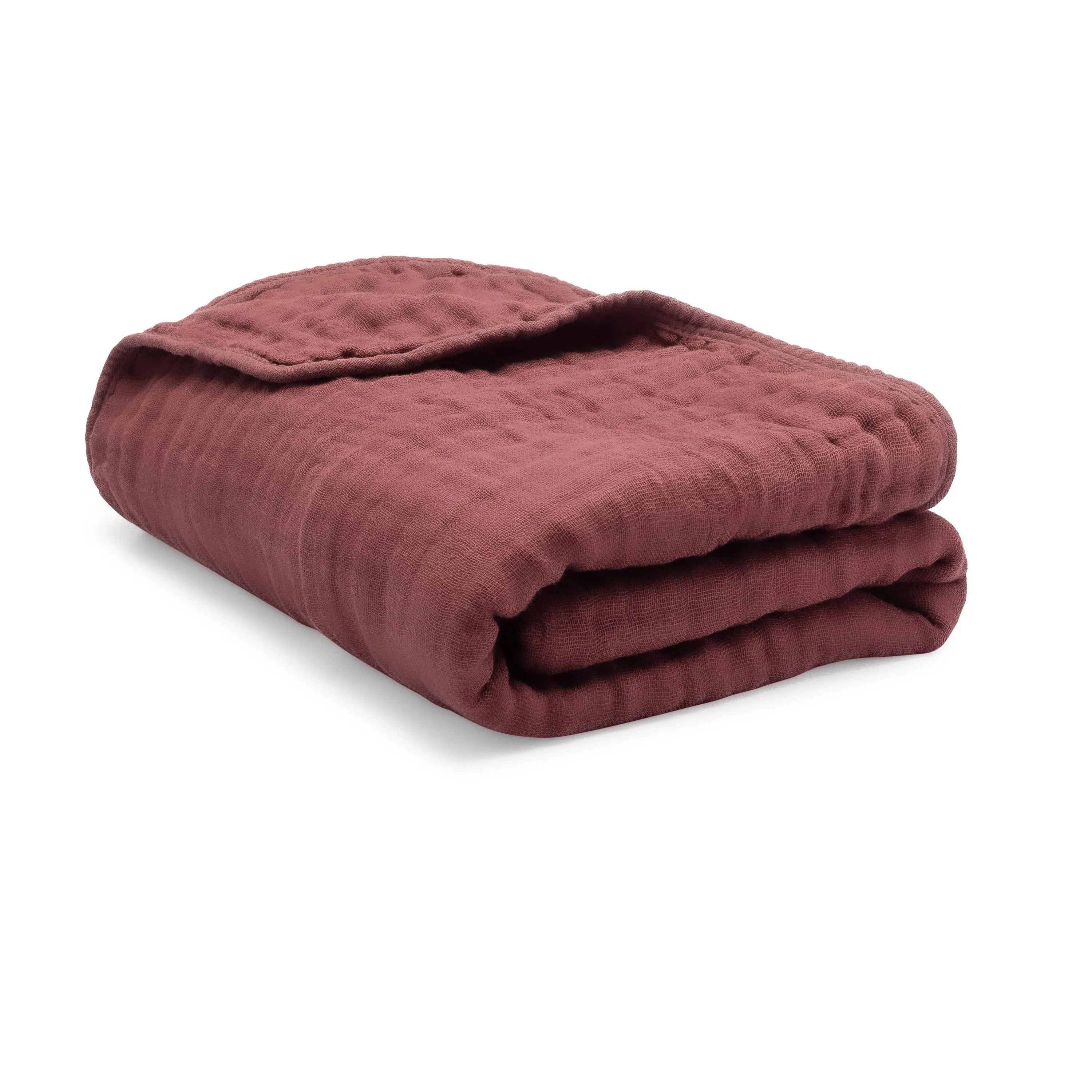 Adult Muslin Cotton Throw - Wine