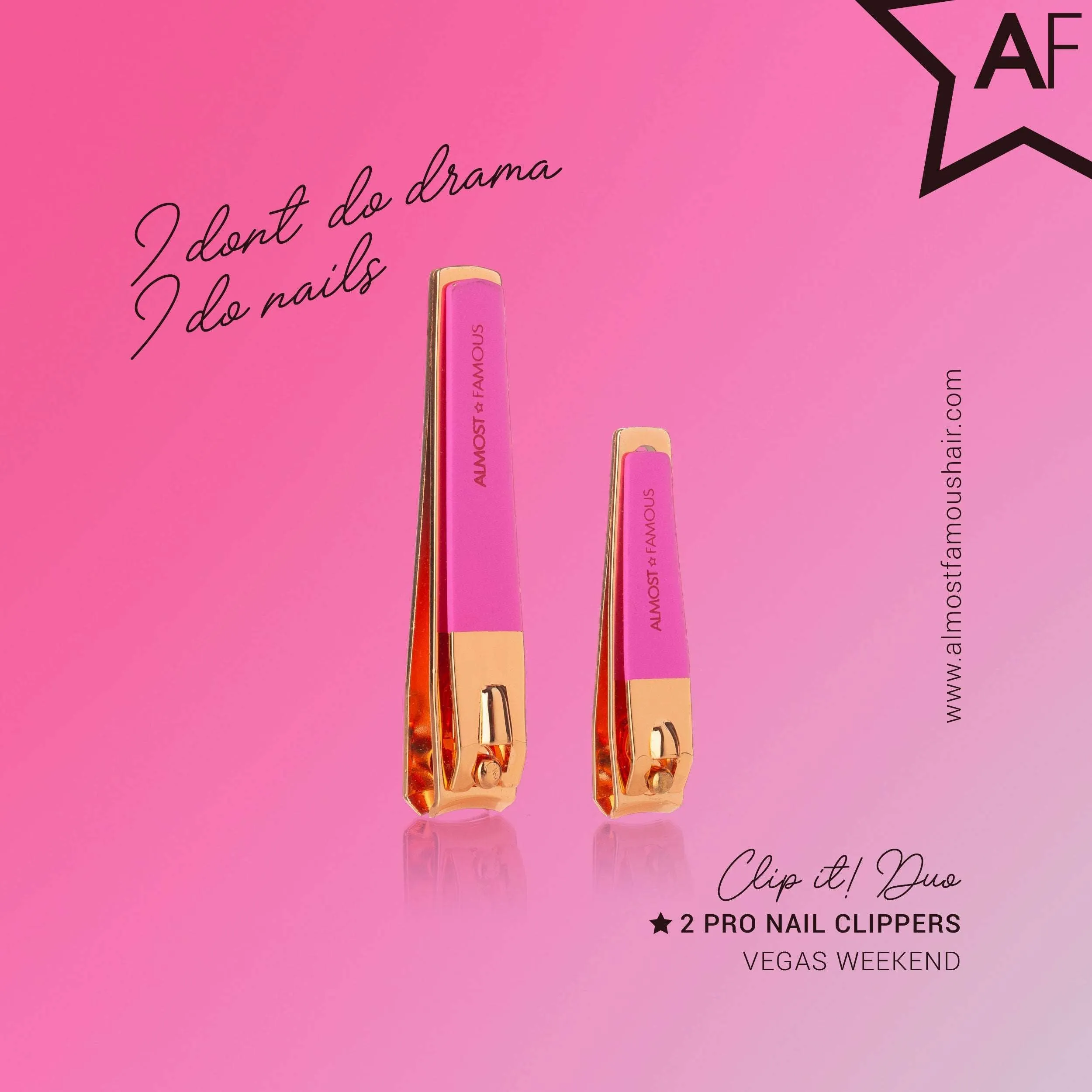 Almost Famous "Clip It" Rose Gold Nail Clipper Duo