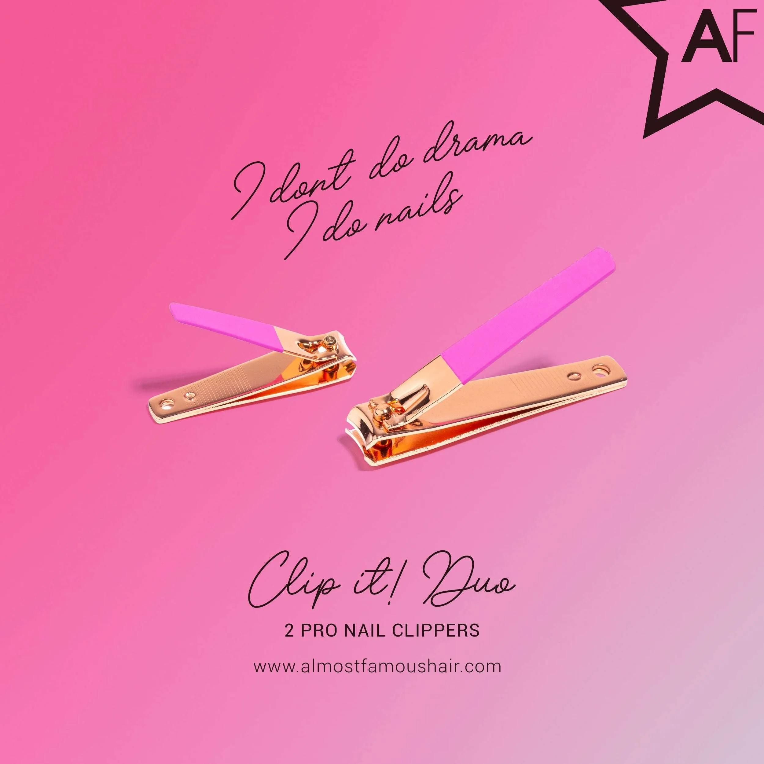 Almost Famous "Clip It" Rose Gold Nail Clipper Duo