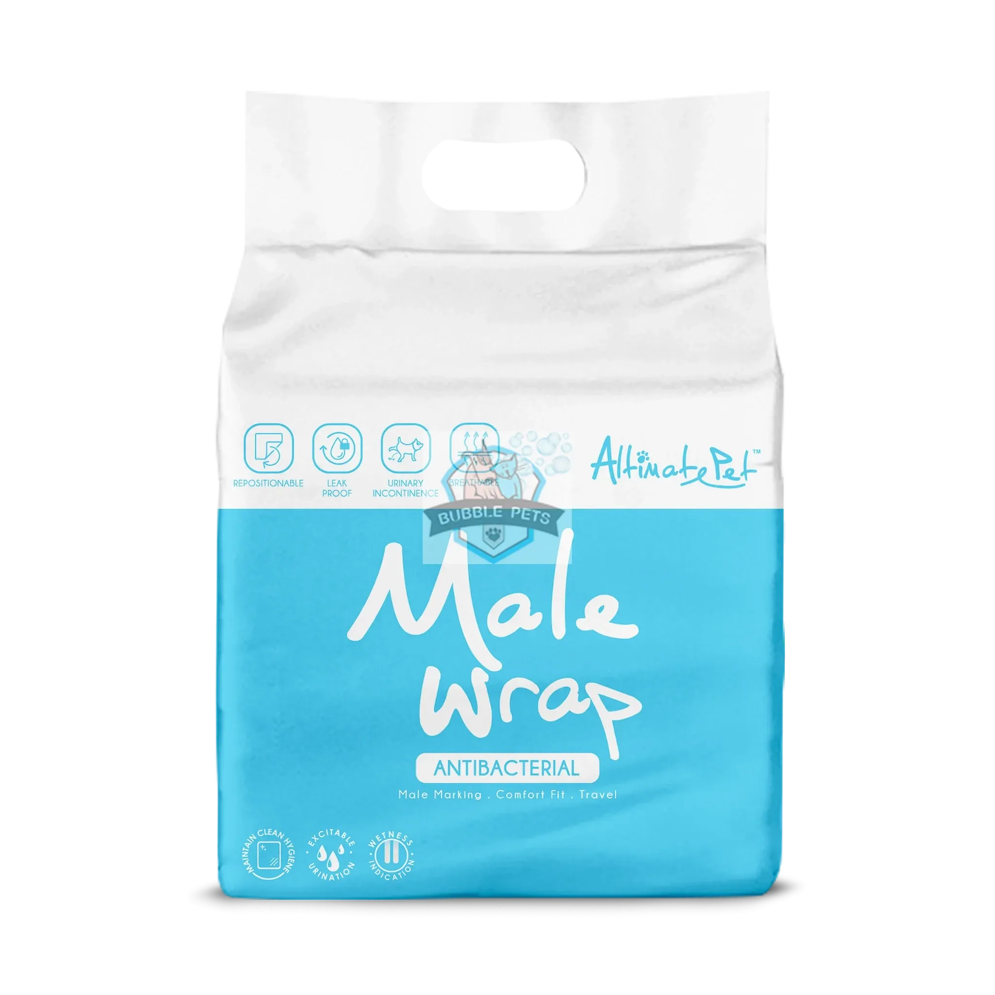 Altimate Pet Antibacterial Disposable Male Wraps (5 sizes)