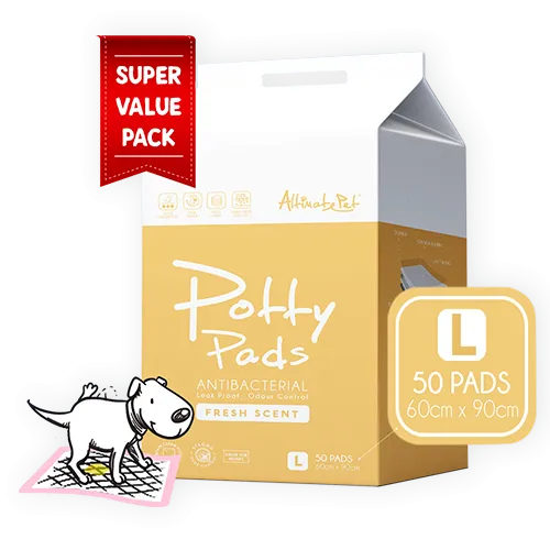 Altimate Pet Potty Pee Pads Antibacterial L 60cm x 90cm - 50pcs