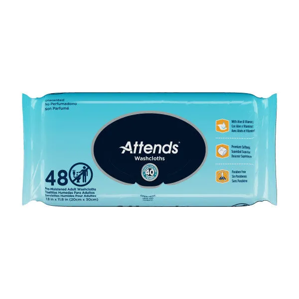 Attends Unscented Washcloths