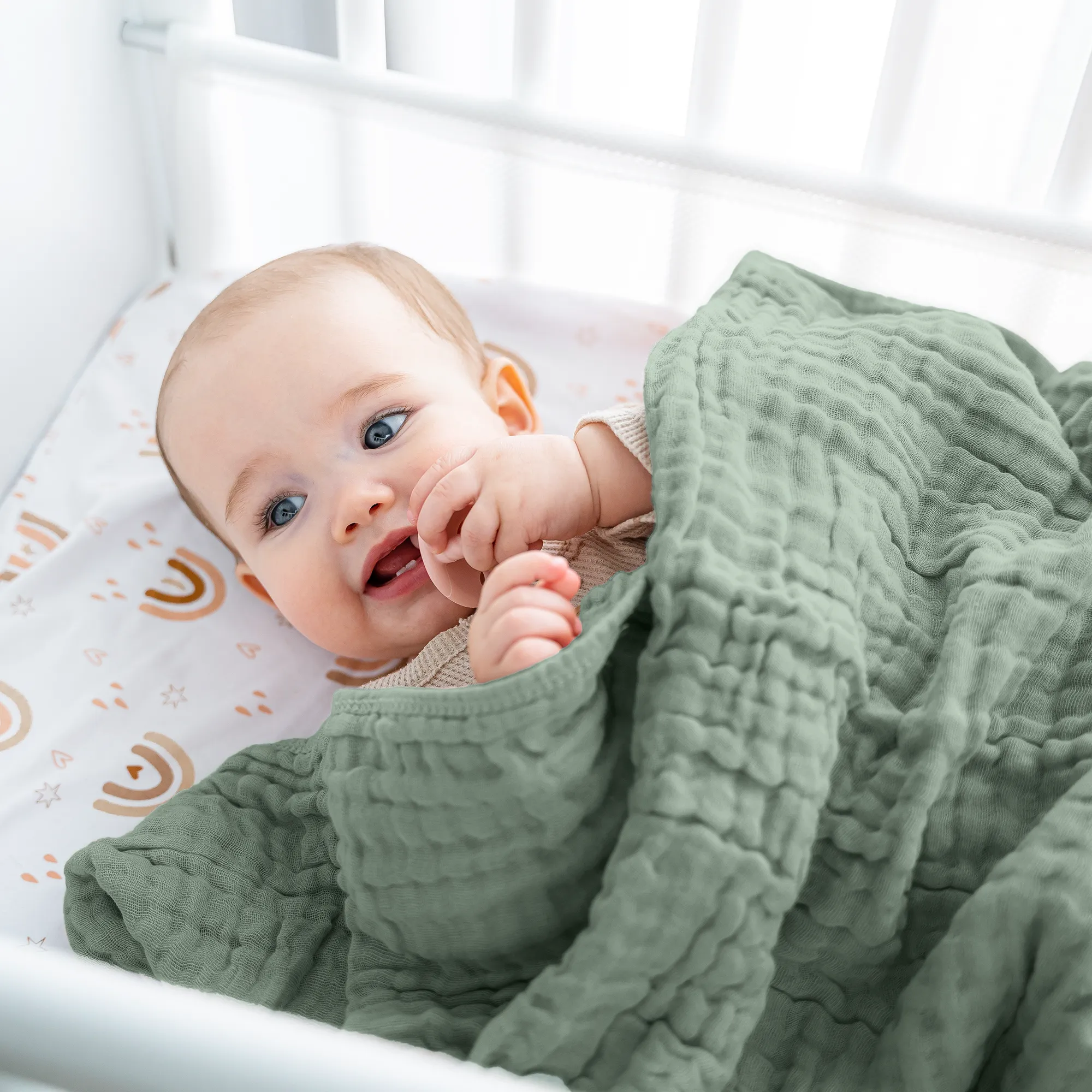 Baby Muslin Cotton Blanket: Fern