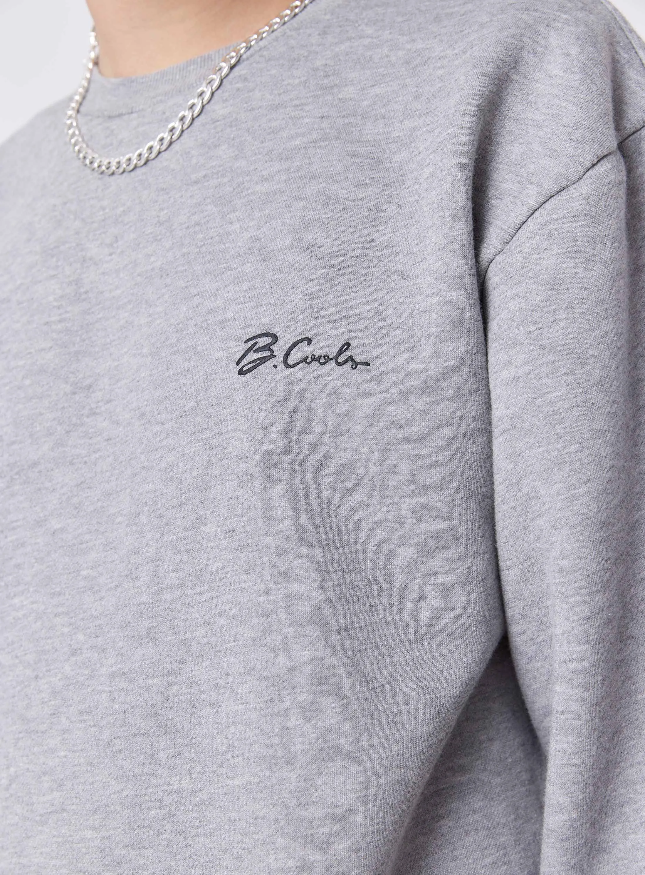 B.Cools Sweatshirt Grey Melange