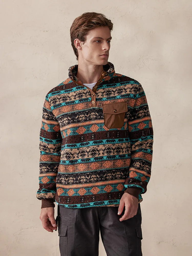 Comfy Printed Fleece Sweatshirt