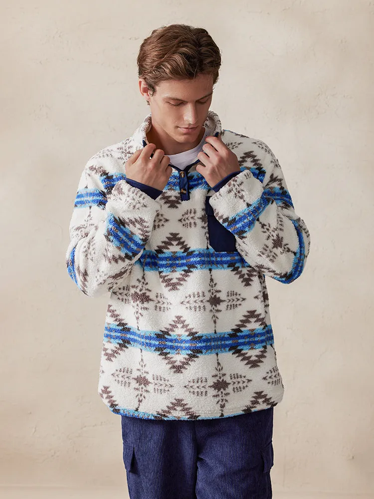 Comfy Printed Fleece Sweatshirt