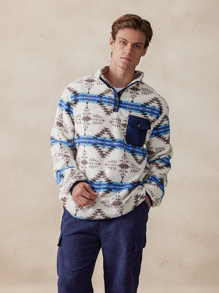 Comfy Printed Fleece Sweatshirt