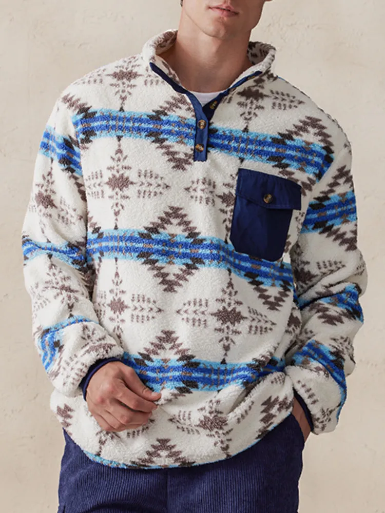 Comfy Printed Fleece Sweatshirt