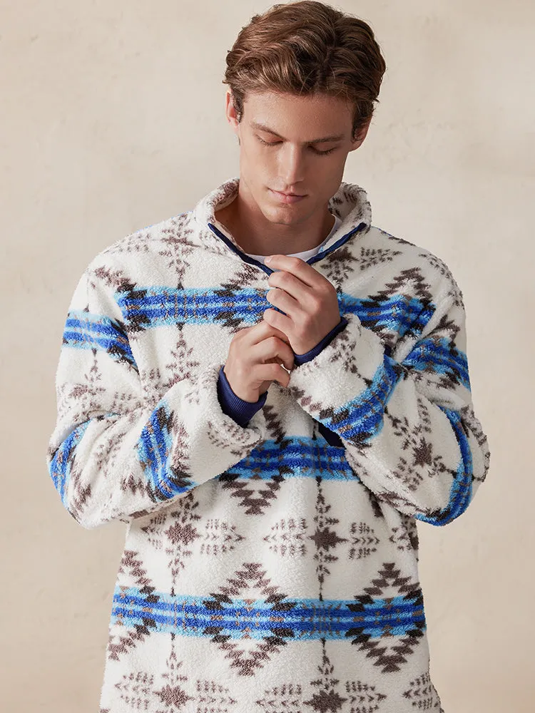 Comfy Printed Fleece Sweatshirt