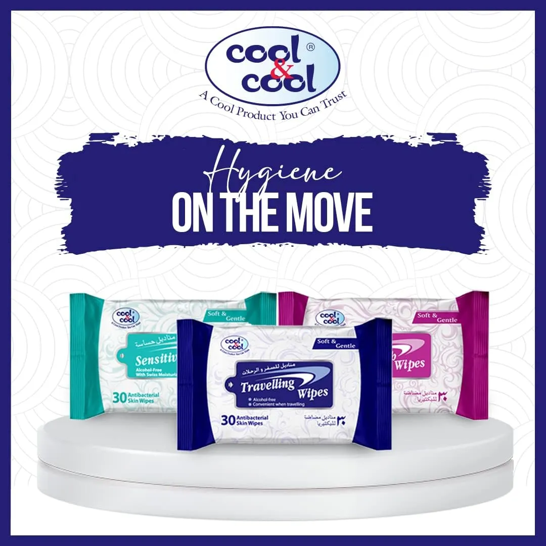 Cool & Cool Travelling Wipes - 30 Wipes