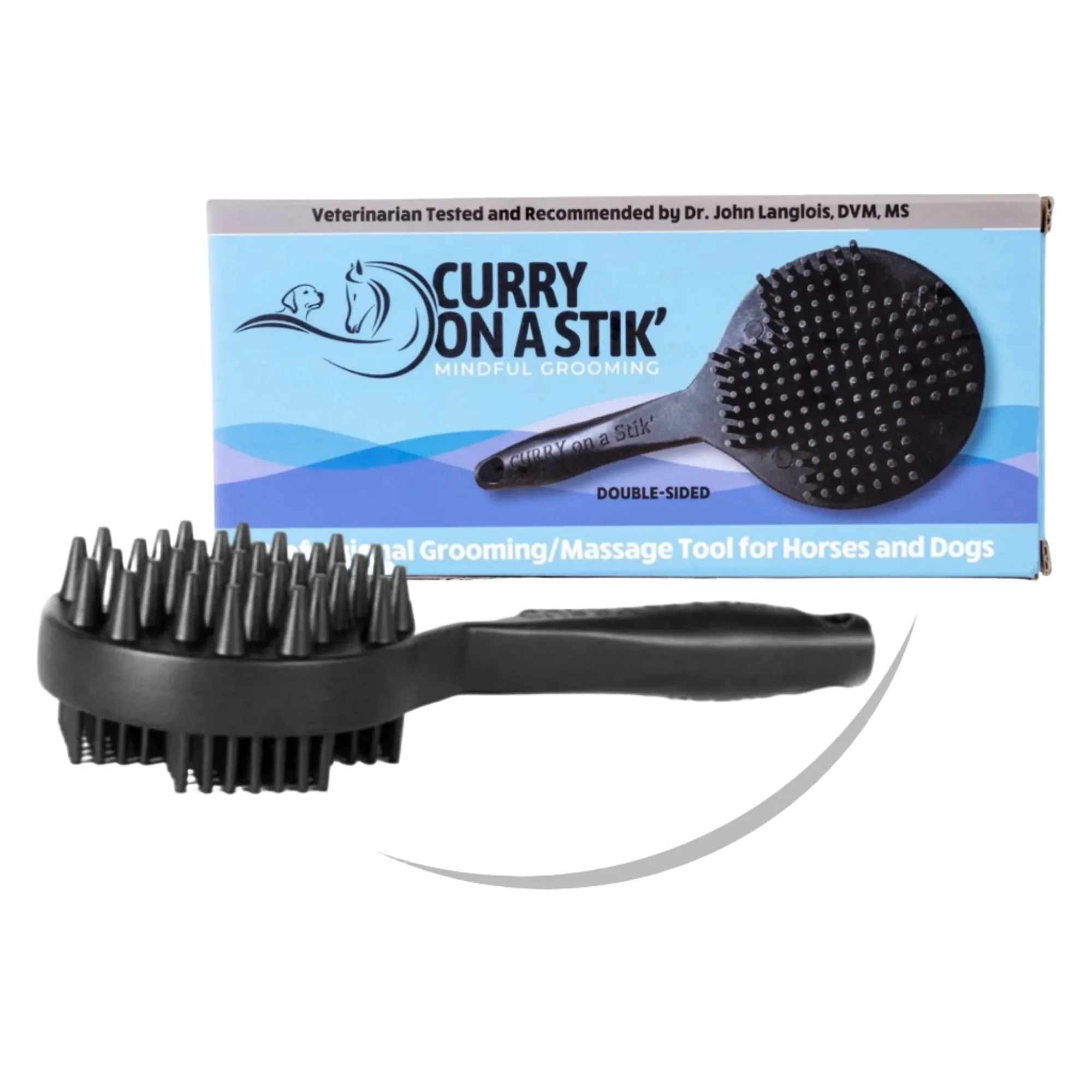 Deshedding and Bathing Brush by Curry on a Stik