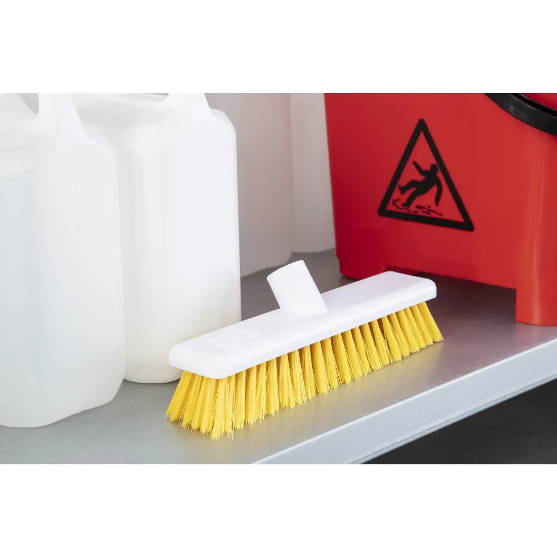 DN831 Jantex Hygiene Broom Soft Bristle Yellow 12in