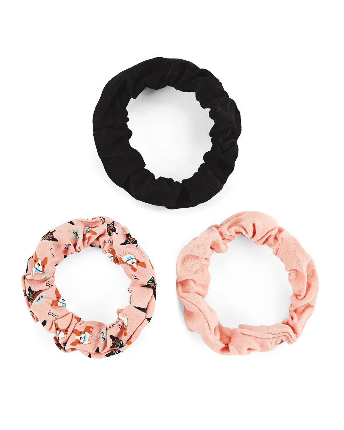 Dogs & Woof 3-Pack Hair Scrunchies