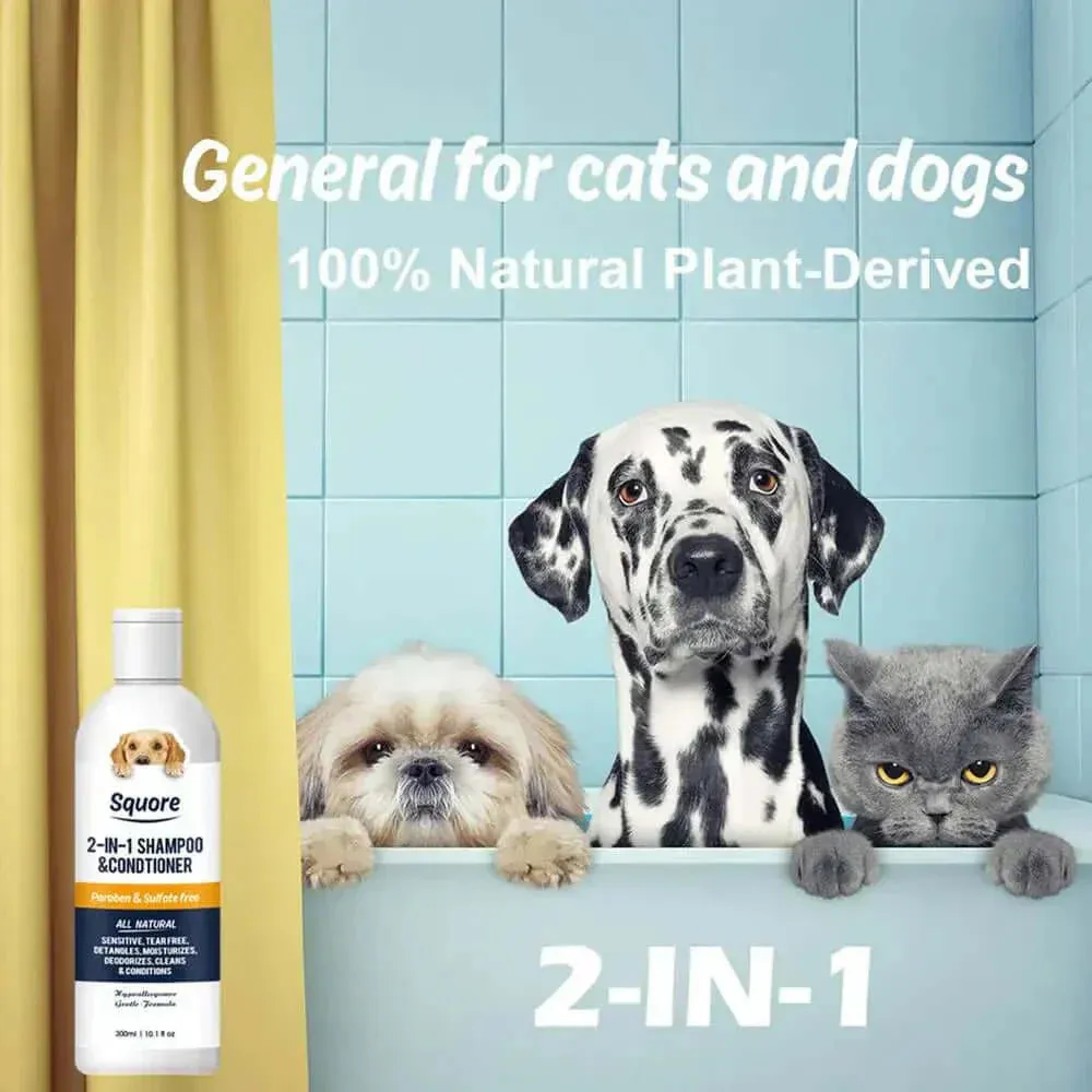 Eco-Friendly Moisturizing Dog Shampoo & Conditioner - Natural Pet Shower Gel