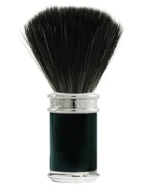 Edwin Jagger - 21SB8611 Black & Chrome Black Synthetic Shaving Brush, Medium