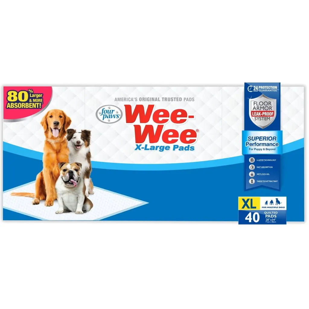 Four Paws Wee-Wee Superior Performance X-Large Dog Pee Pads- 28 x 34 inch