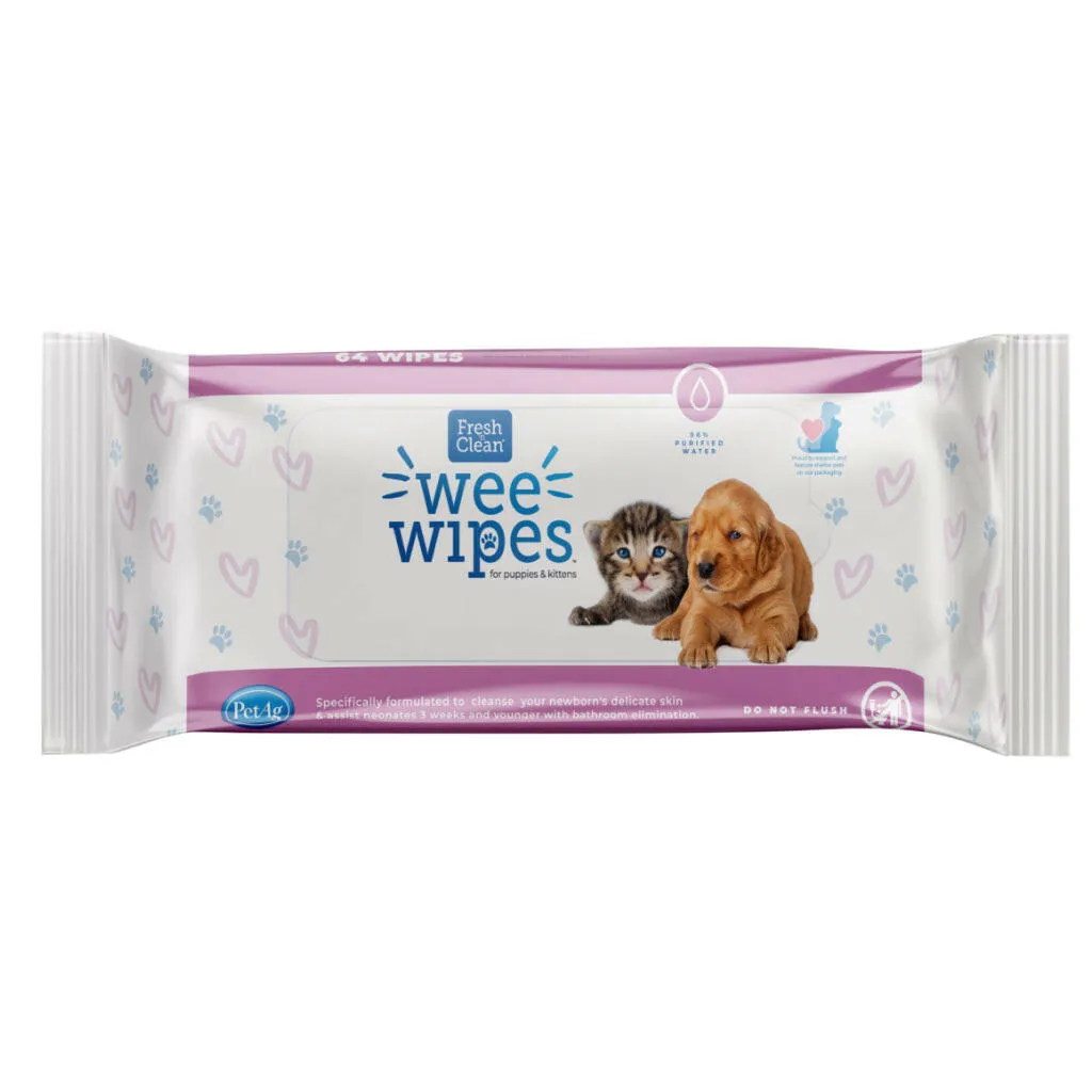 Fresh 'n Clean Wee Wipes for Puppies and Kittens (64 wipes)