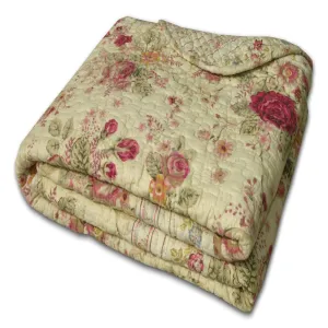 Greenland Home Fashion Antique Rose Accessory Throw Blanket - Multi 50x60"