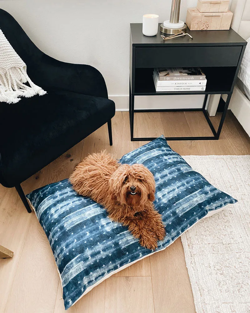 Indigo Mud Cloth Dog Bed