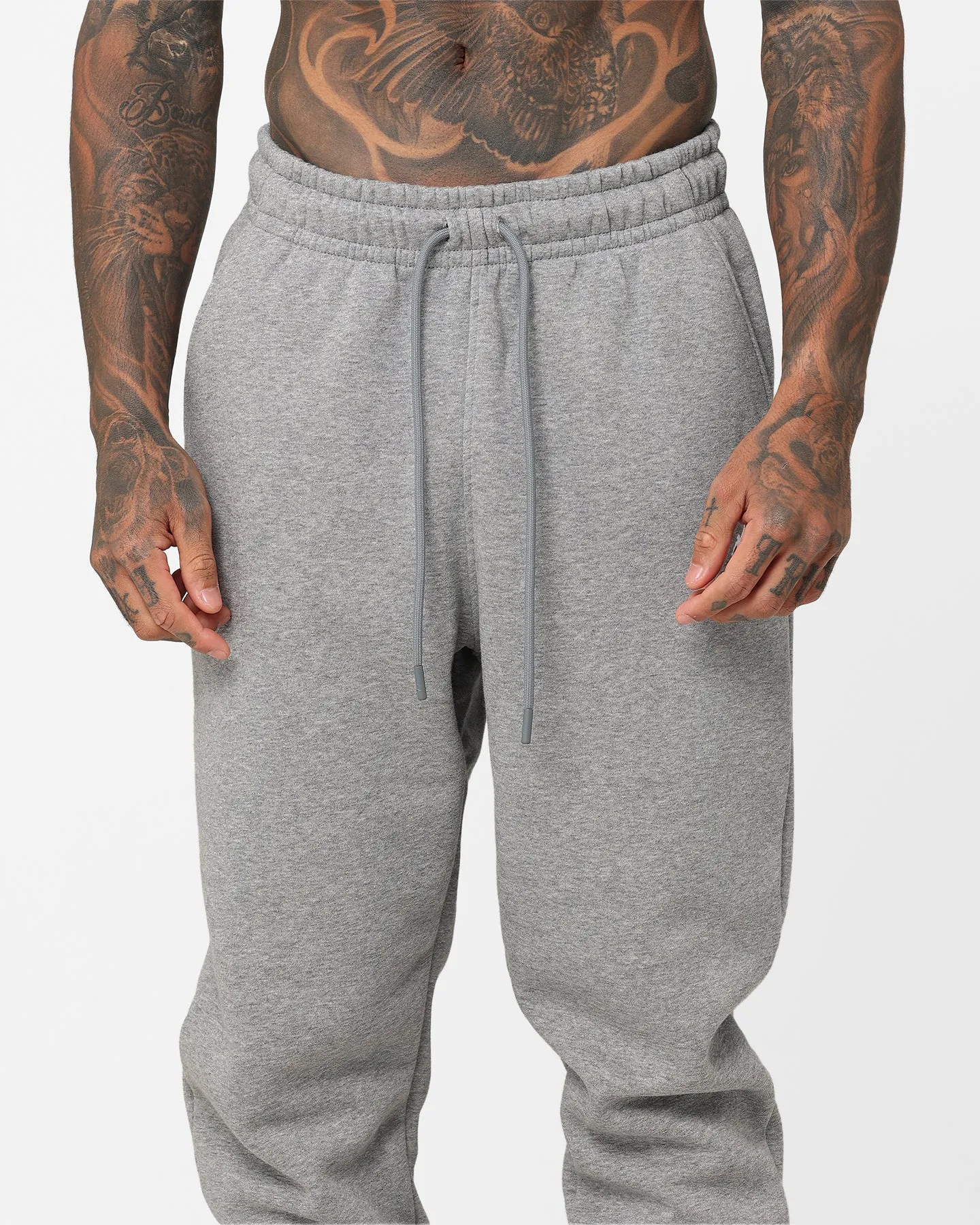 Jordan Essentials Fleece Tracksuit Pants Carbon Heather/White