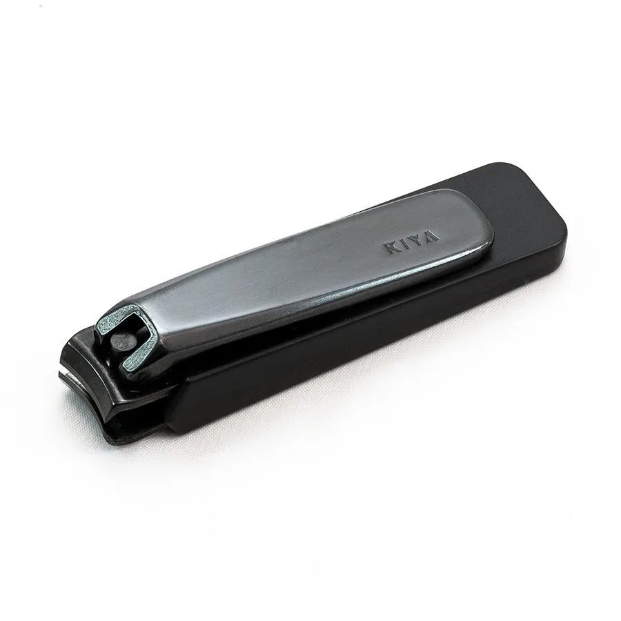 KIYA Black Carbon Steel Nail Clipper, Large - Made in Japan