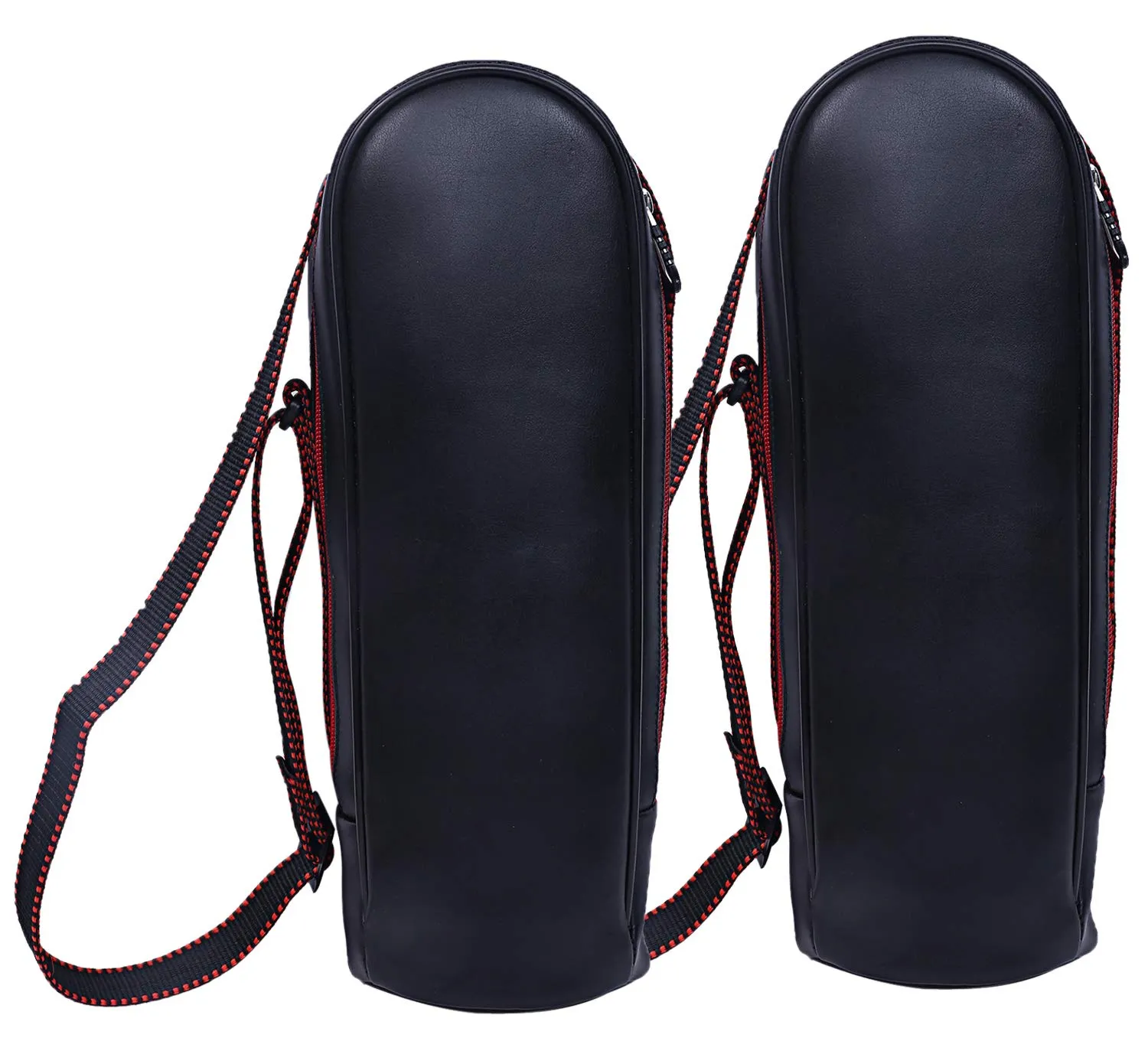 Kuber Industries 2 Pieces Soft Leather Water Bottle Bag, Black, 2 LTR -CTKTC21261