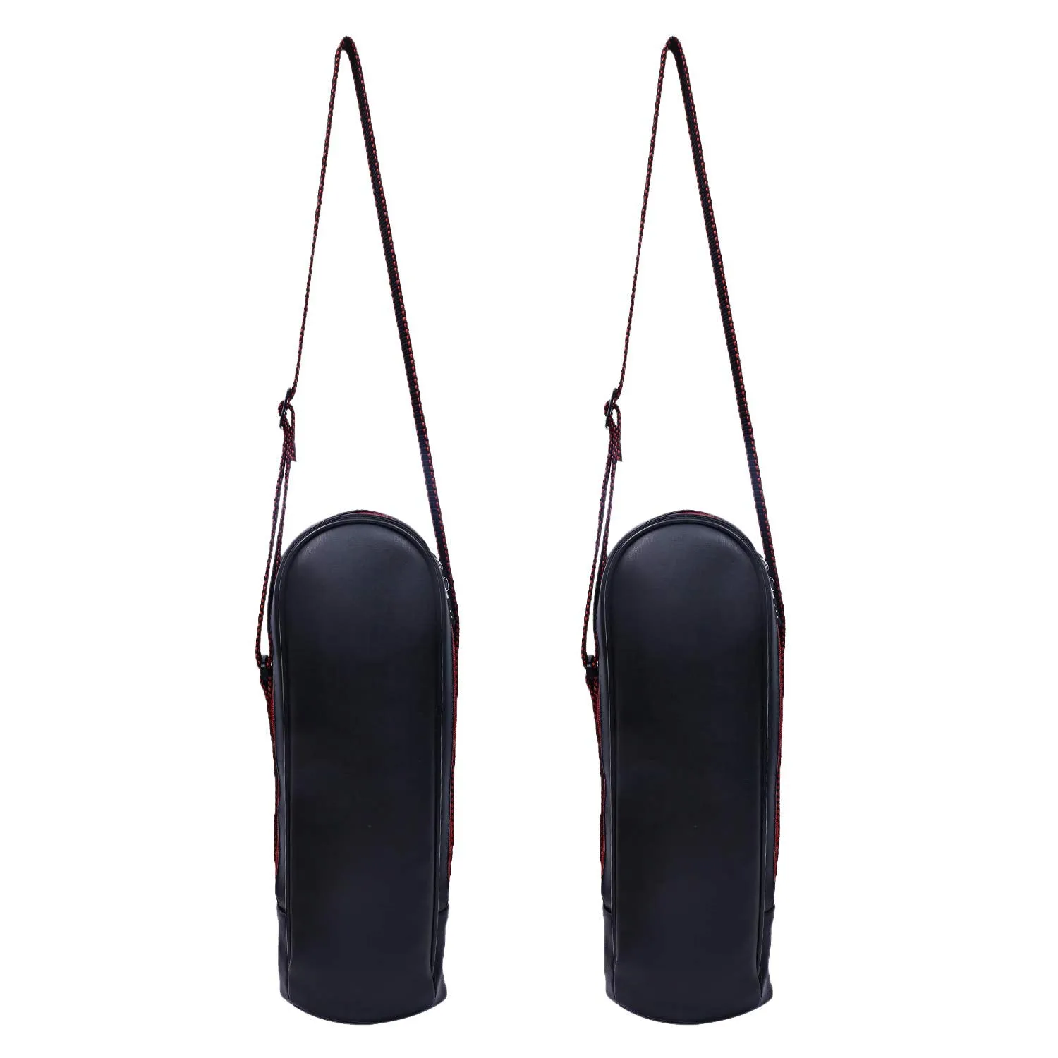 Kuber Industries 2 Pieces Soft Leather Water Bottle Bag, Black, 2 LTR -CTKTC21261