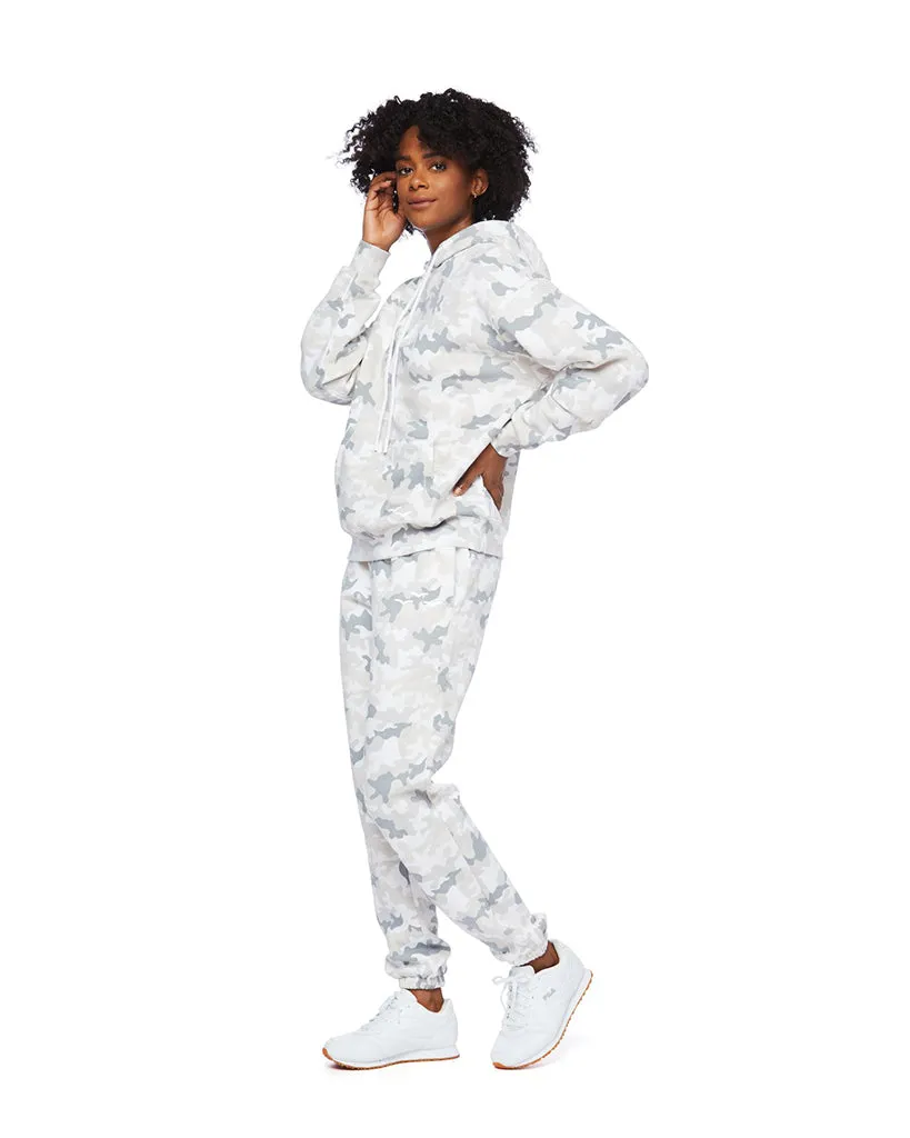 Lazypants Chloe Fleece Hoodie - Womens - White Camo