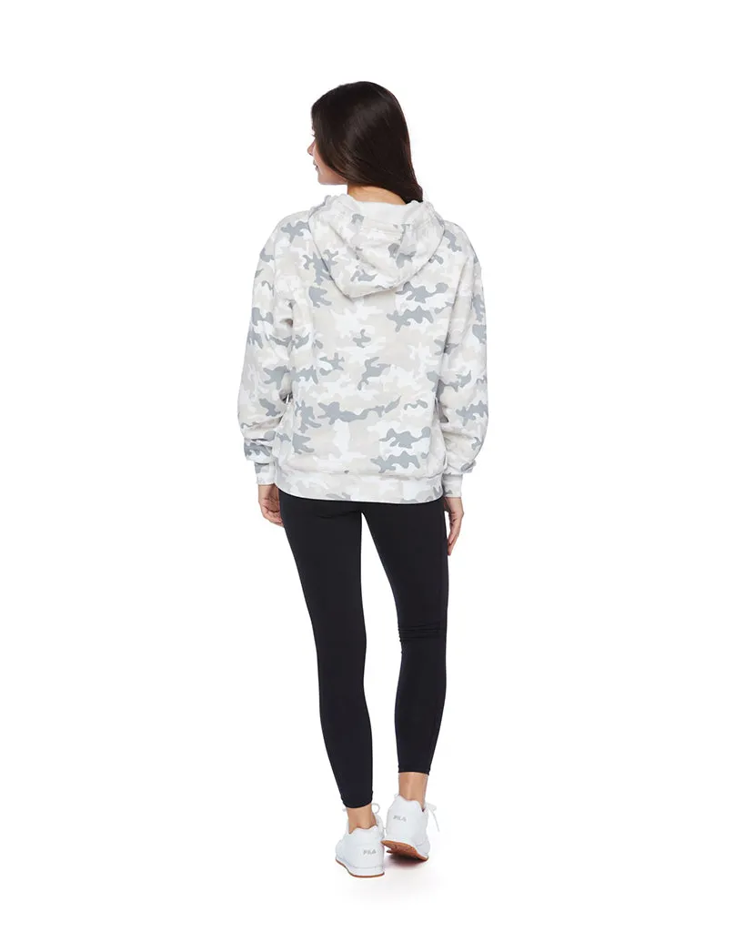 Lazypants Chloe Fleece Hoodie - Womens - White Camo