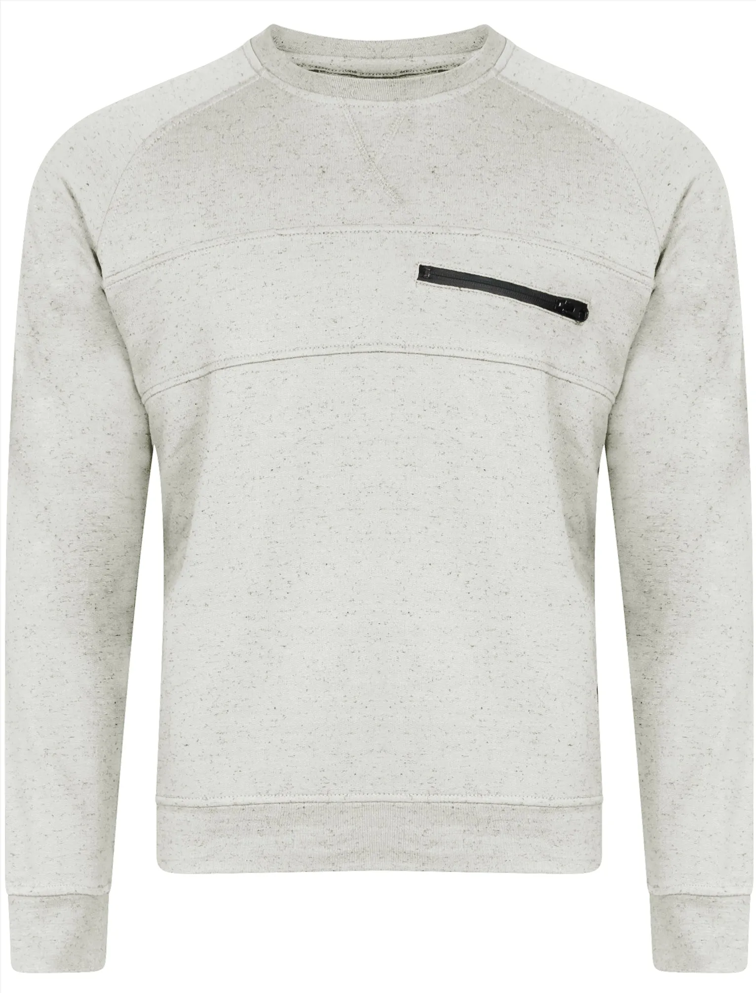 Luis Mohair Texture Print Crew Neck Sweatshirt In Cream