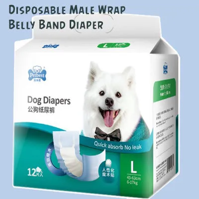 Male Dog Diapers Pad Pet Supplies Urine Removal Pad Belly Band male waist wrap pet nappy