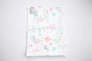 Mermaid Personalized Swaddle