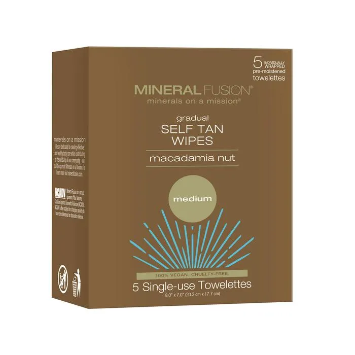 MINERAL FUSION - Gradual Self Tanning Wipes - 5 Wipes