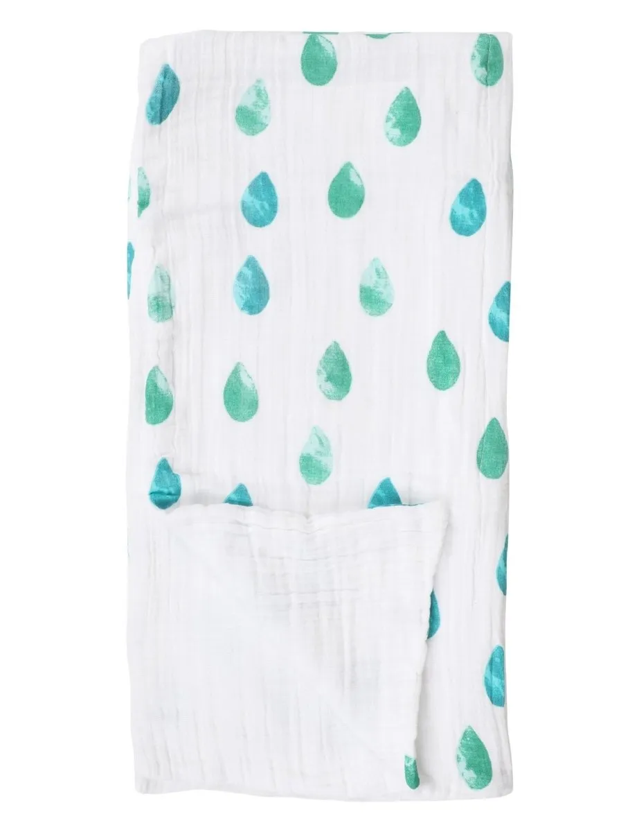 Muslin 6 Layer Dohar Blanket- Raindrops