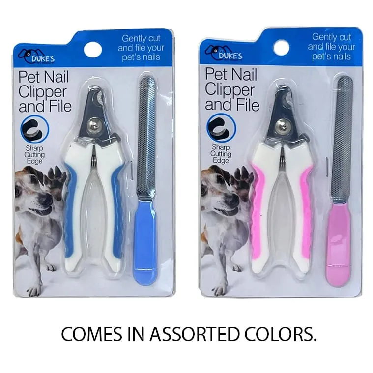 Nail Clipper and File Set, Assorted Colors