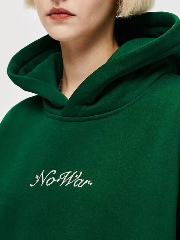 No War Green Fleece Hoodie