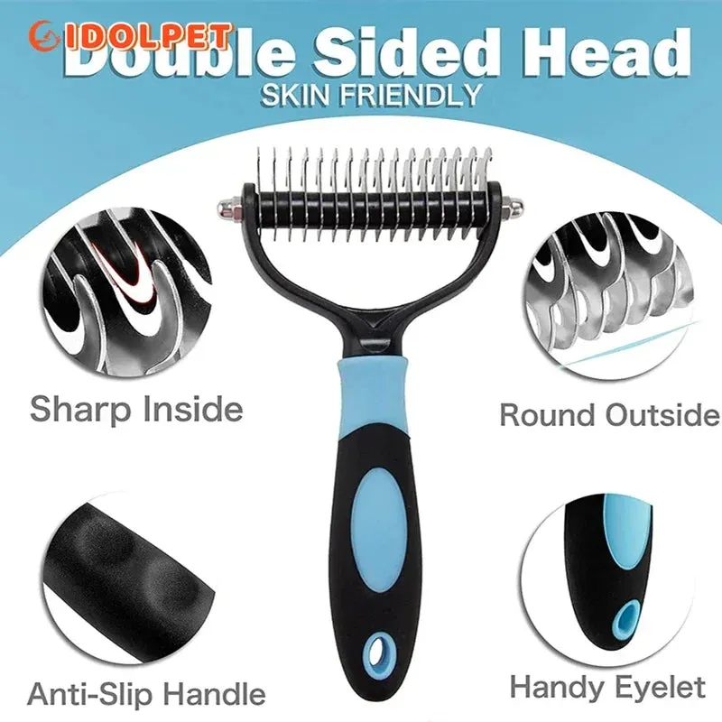 Pet Grooming Brush for Dogs & Cats