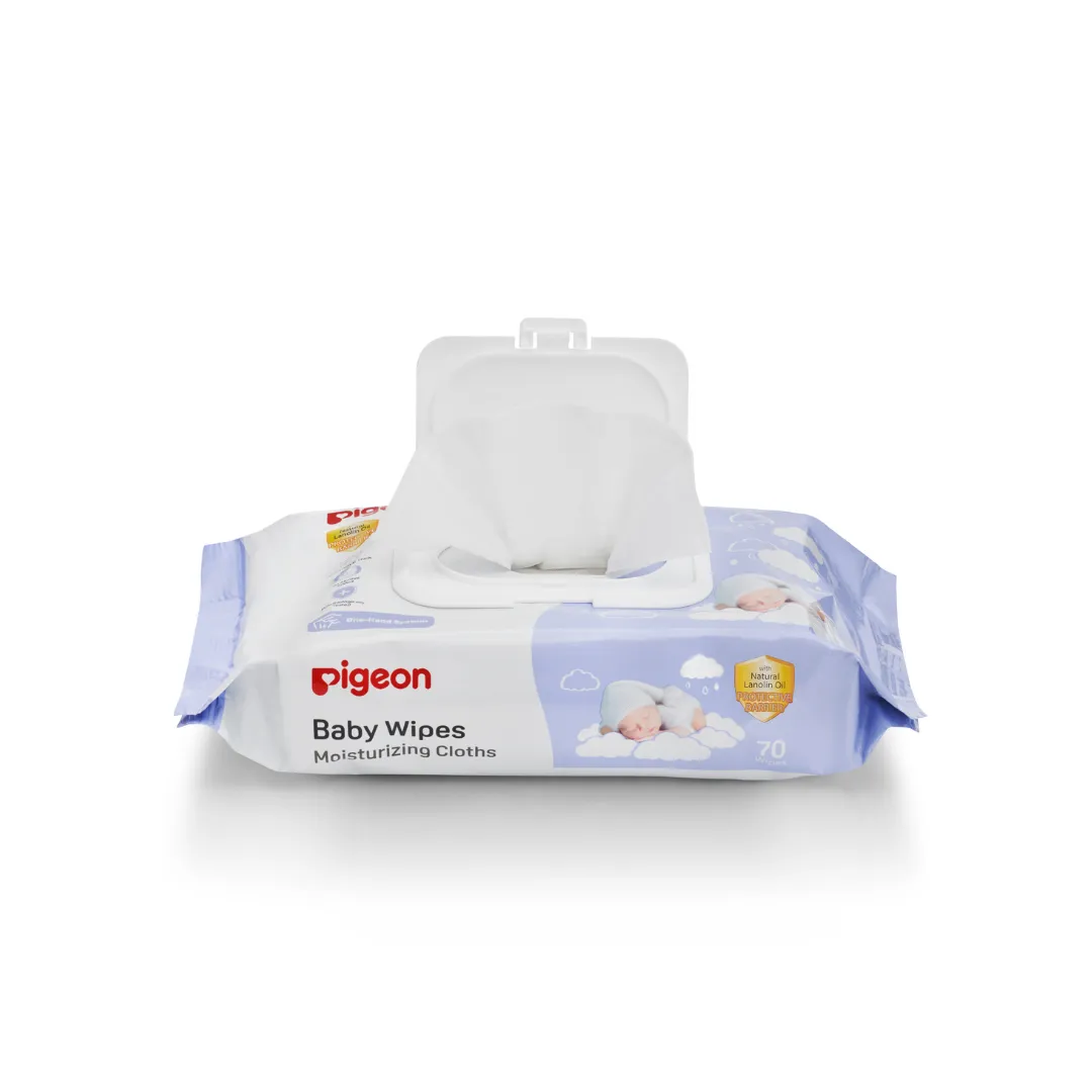 Pigeon Baby Wipes Moisturizing Cloths (3x70s)