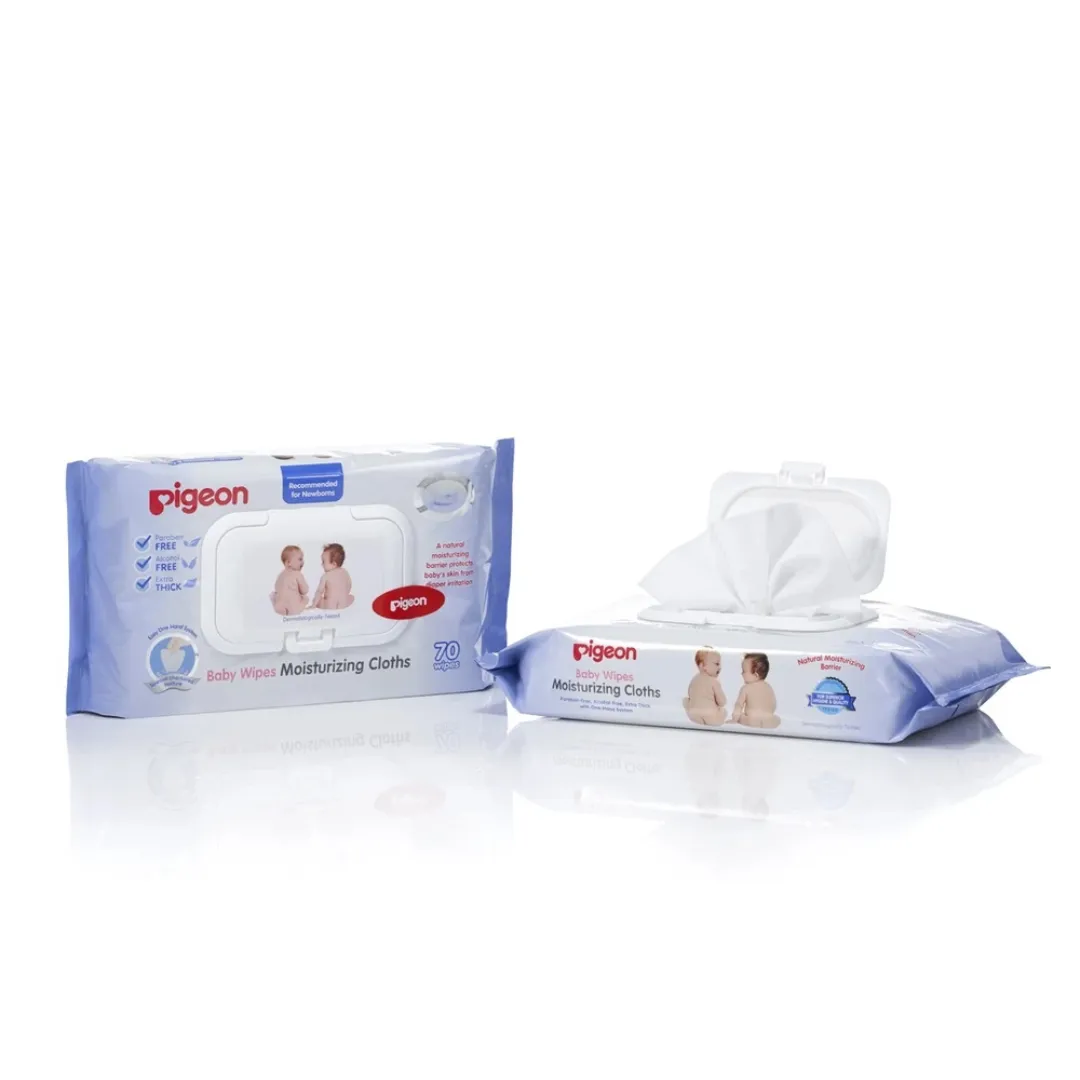 Pigeon Baby Wipes Moisturizing Cloths (3x70s)