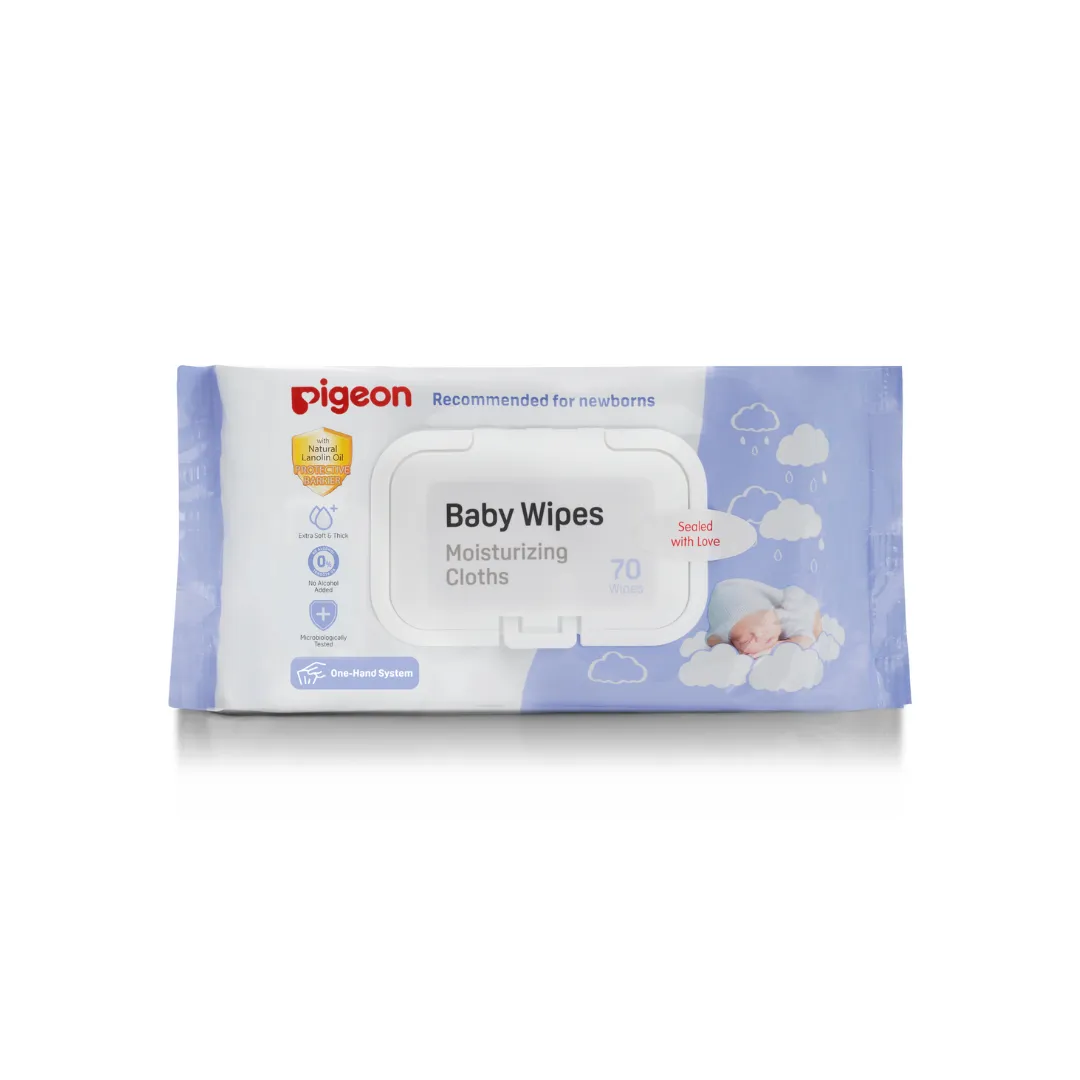 Pigeon Baby Wipes Moisturizing Cloths (3x70s)