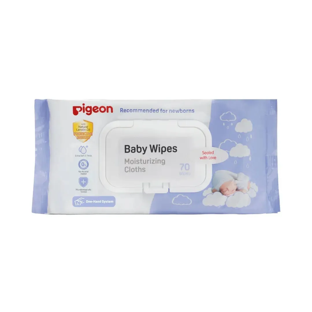 Pigeon Baby Wipes Moisturizing Cloths 70 sheets 3 in 1 bundle