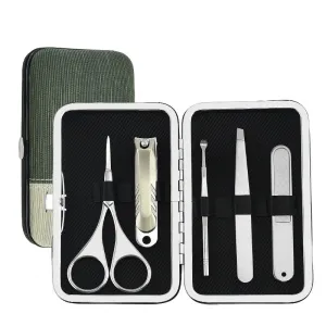 RAUSCH Nail Clippers Nail Scissors Suit 5 Set Stainless Steel Manicure Set Full Set Household