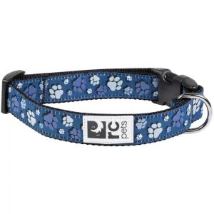 RC Adjustable Dog Clip Collar Fresh Tracks Blue