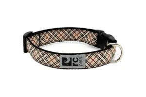 RC Pets Clip Collar - Tan Tartan XS