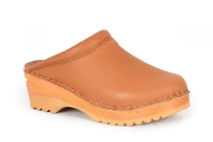 Rembrant Leather Clogs - Light Brown